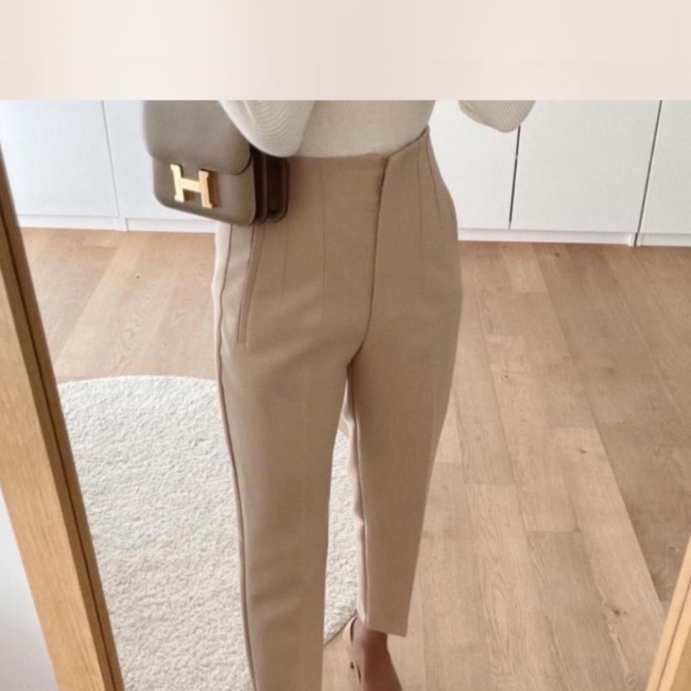 Zara Tan Cropped Women's Pants
